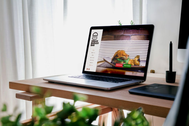 urban burger bar website design